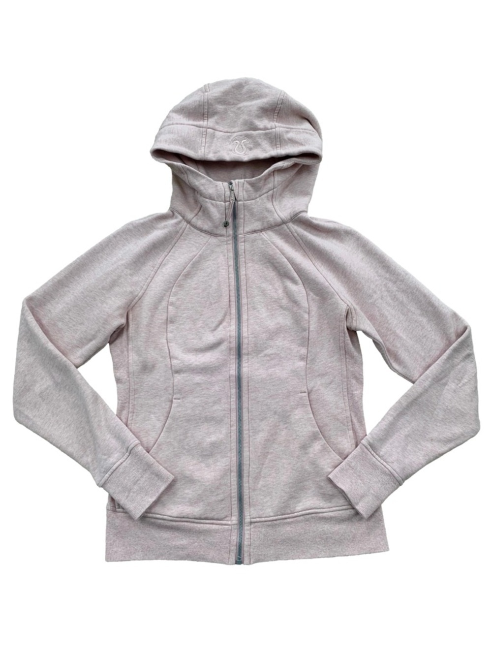 Lululemon Women’s Size 8 Scuba Full-Zip Hoodie in Heathered Meadowsweet Pink